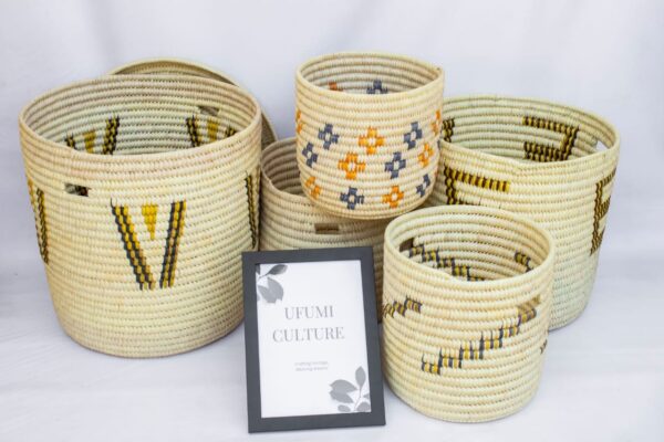 Palm leaves laundry baskets