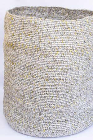 Recycled plastic paper laundry basket