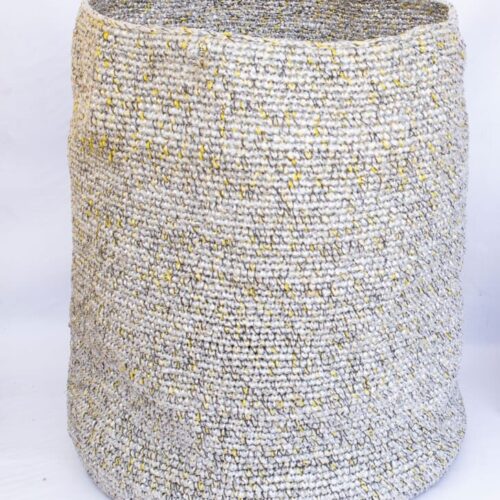 Recycled plastic paper laundry basket