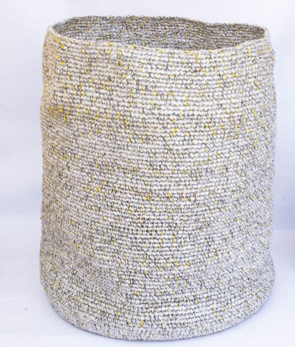 Recycled plastic paper laundry basket