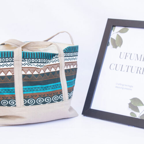 African Printed Canvas Totebag