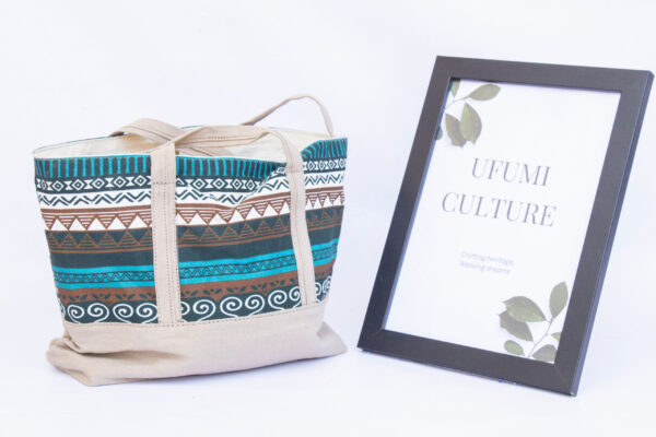 African Printed Canvas Totebag