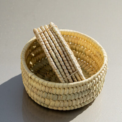 Handwoven Natural Fiber Coaster Set