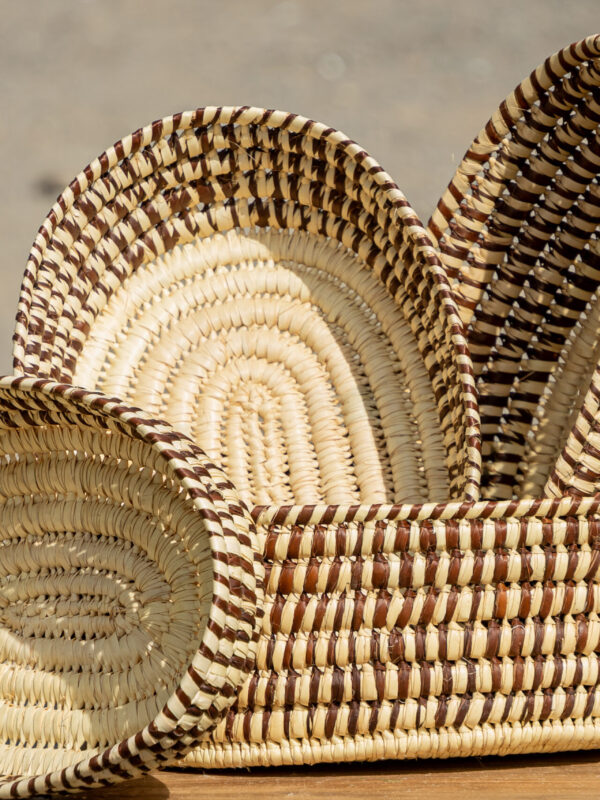 4-Piece Brown Oval Woven Set