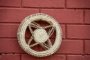 Artisan Star Wheel Wall Hanging (Brown & Natural Fiber)