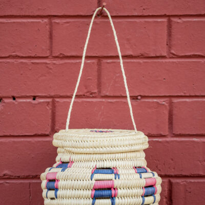 Artisan Woven Mini-Basket Handbag (Large Size)