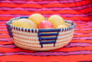 Bold Blue Accent Woven Bowl