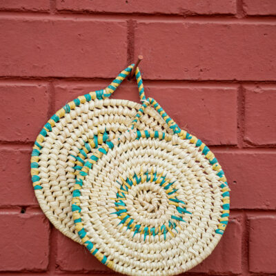 Coastal Coil Wall Art (Teal & Yellow Accent)