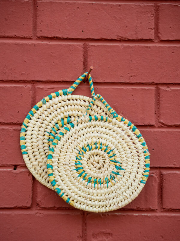 Coastal Coil Wall Art (Teal & Yellow Accent)