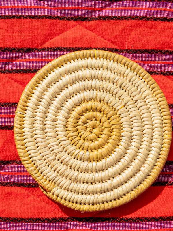 Golden-Yellow Coiled Fiber Table Mat