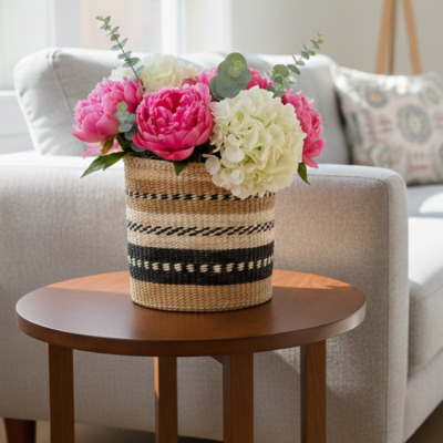 Multi-Band Geometric Weave Planter