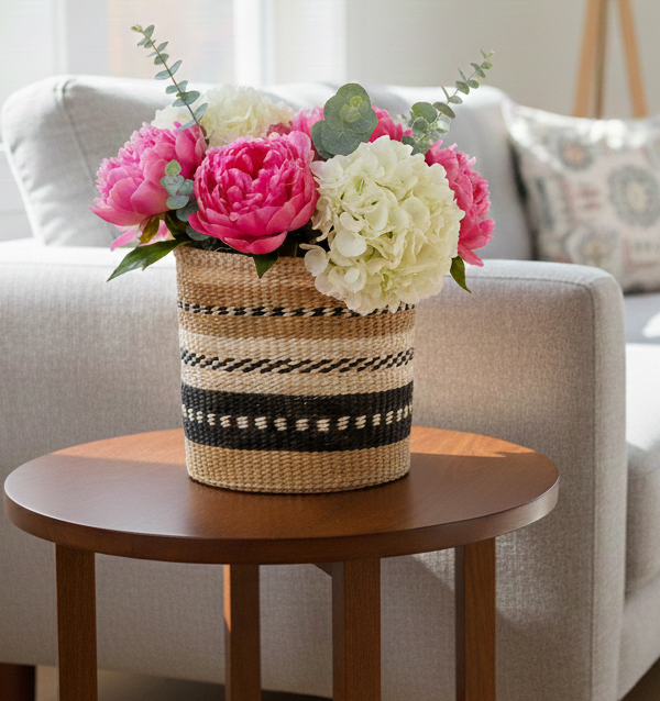 Multi-Band Geometric Weave Planter