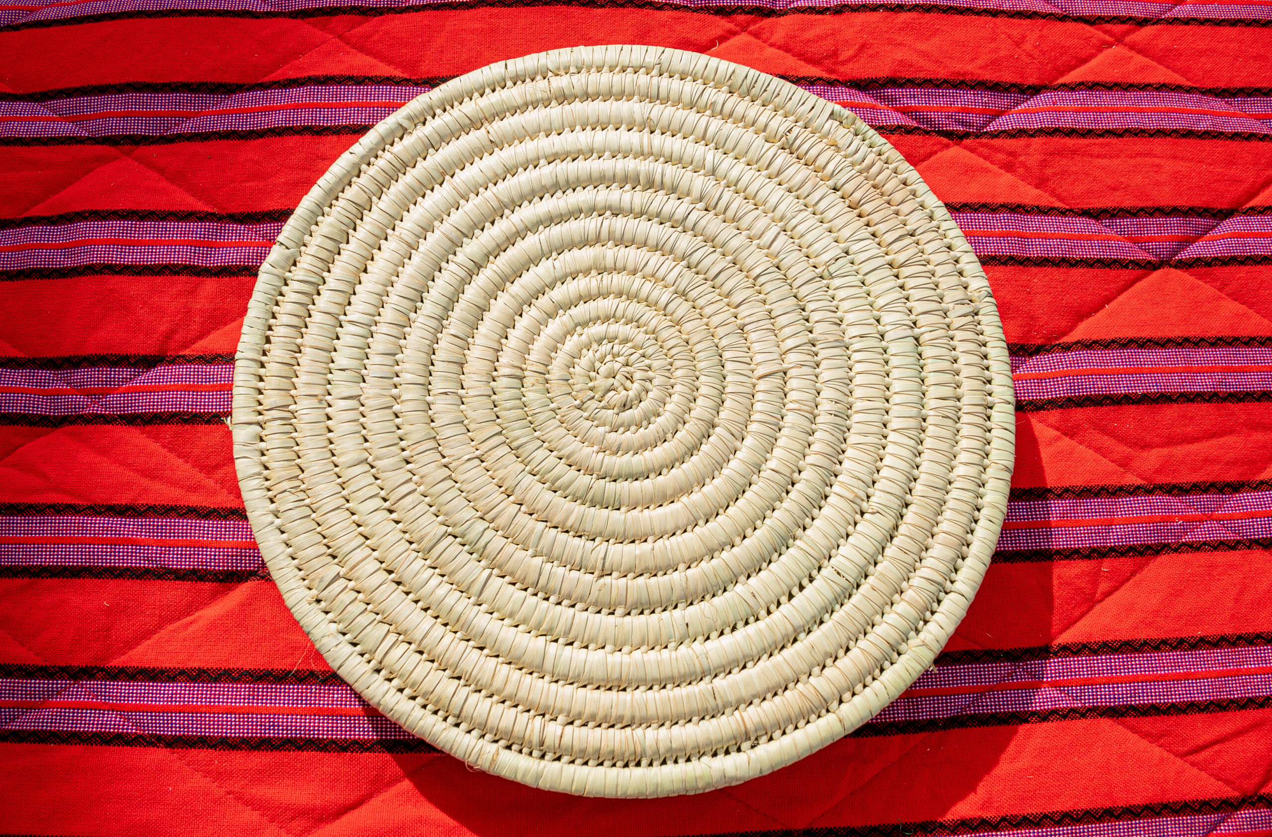 Natural Coiled Fiber Table Mat (24 inches)