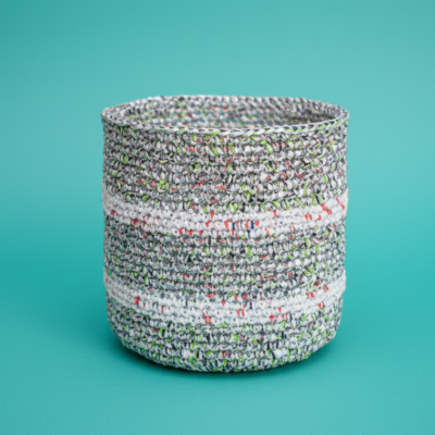 Upcycled 2-Stripe Table Planter