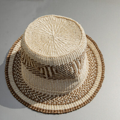 Woven Chevron Pattern Sun Hat