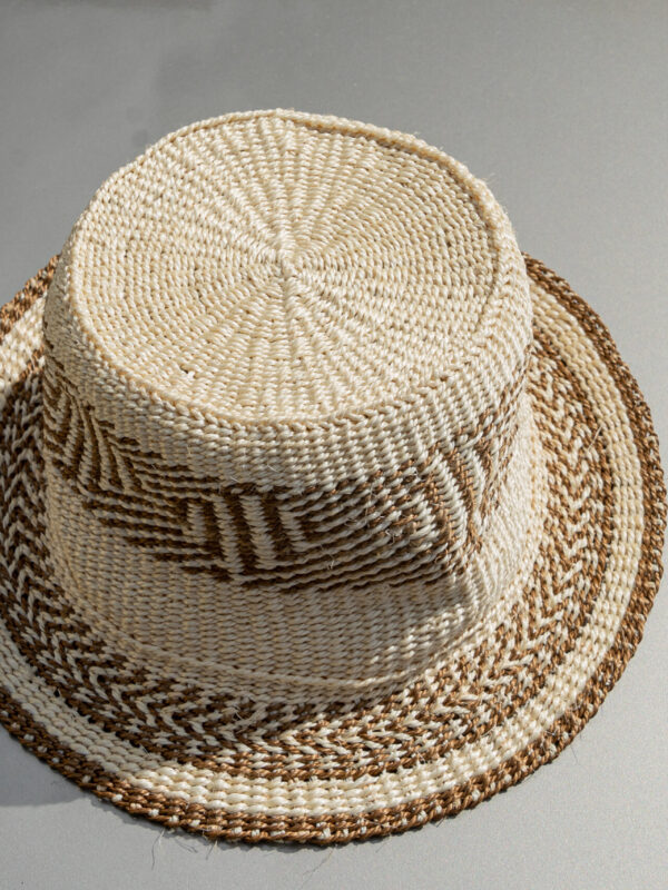 Woven Chevron Pattern Sun Hat