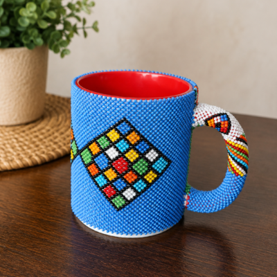 Beaded mug
