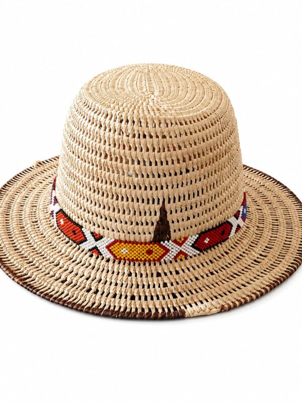 Sisal hat with beads